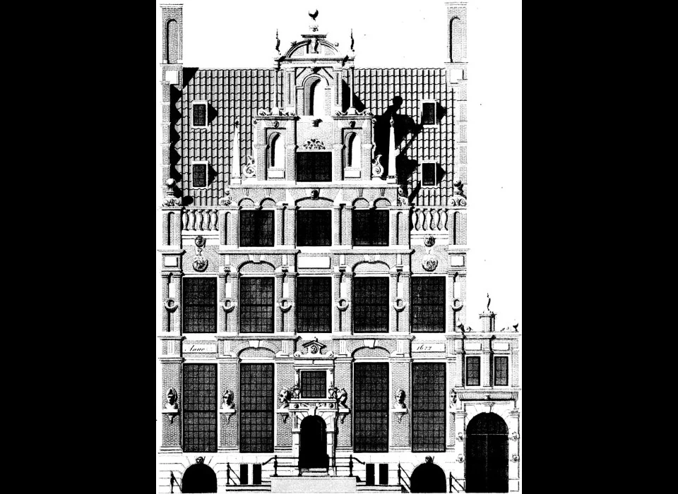 Keizersgracht 123 Huis met de Hoofden gevel omstreeks 1660