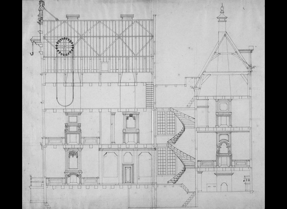 Keizersgracht 224 dwarsdoorsnede (1665)