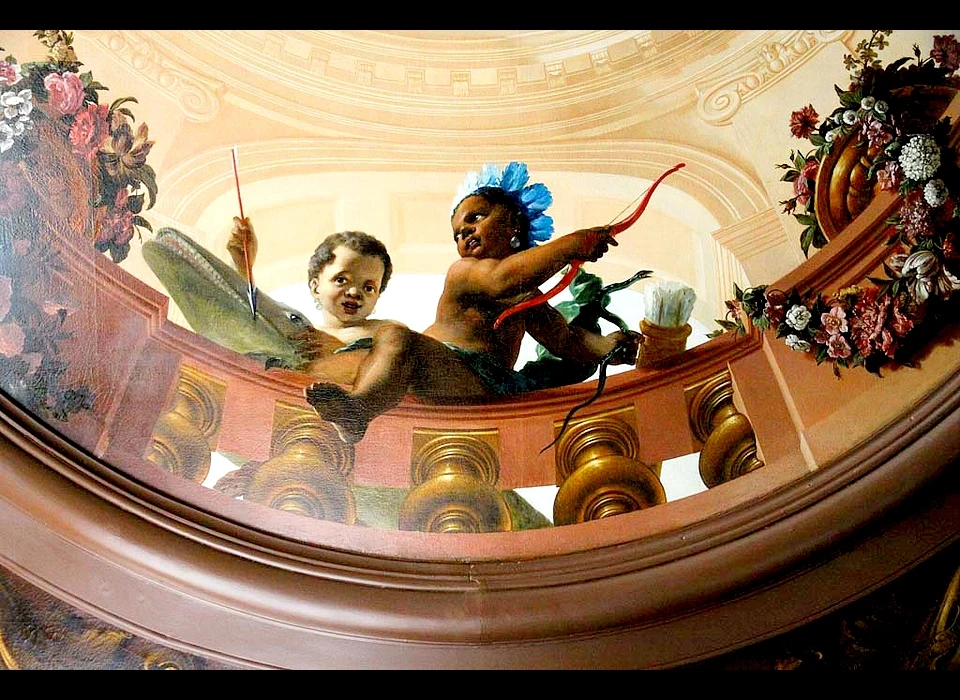 Keizersgracht 101 plafondschildering zaal detail (2014)