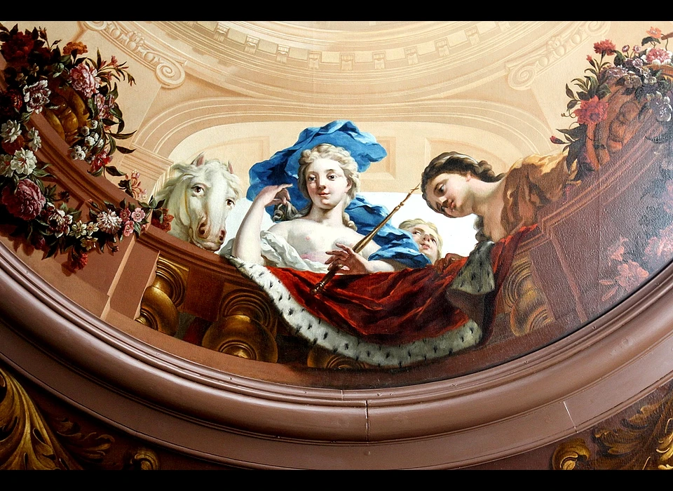 Keizersgracht 101 plafondschildering zaal detail (2014)