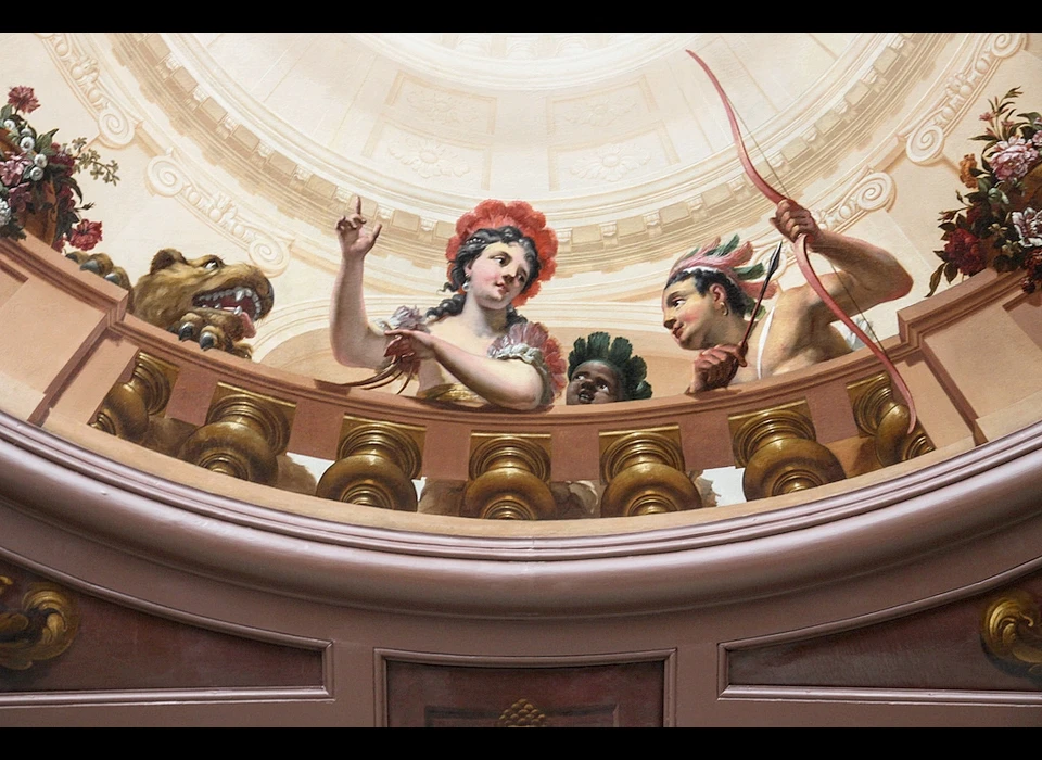 Keizersgracht 101 plafondschildering zaal detail (2014)