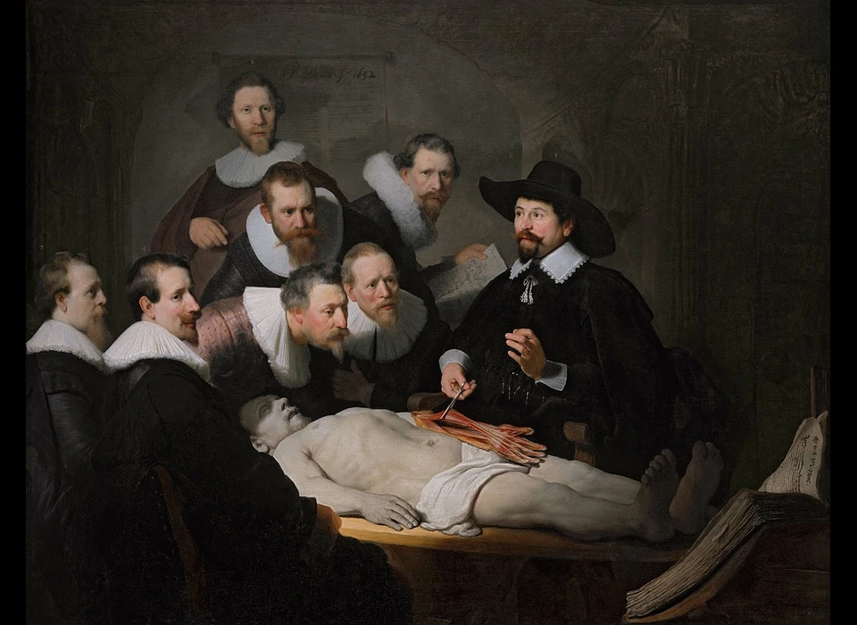 Keizersgracht 210 Anatomische les van dr.Nicolaes Tulp (Rembrandt van Rijn, 1632)