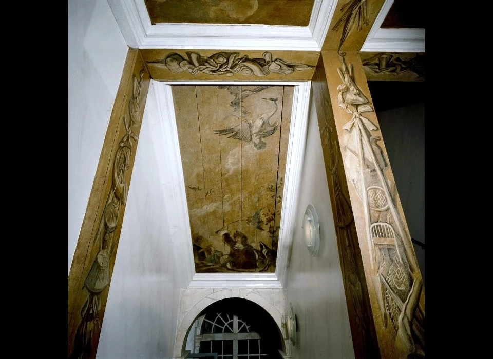 Trippenhuis Schildering in trappenhuis jachtscene