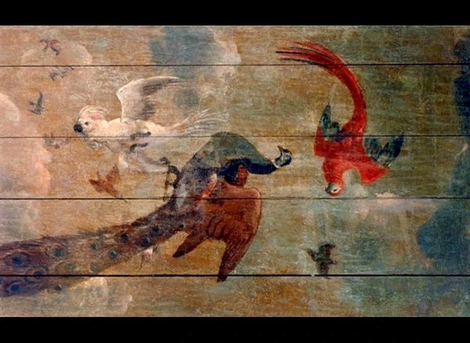 Trippenhuis Detail plafondschildering vogels