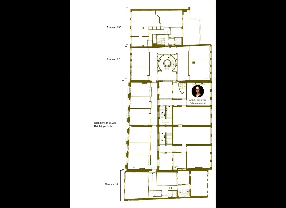 Plattegrond Trippenhuiscomplex 2e verdieping