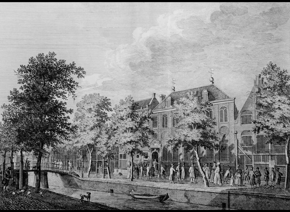 Krom Boomssloot 22 tekening Armeeense kerk, atlas Fouquet (1783)