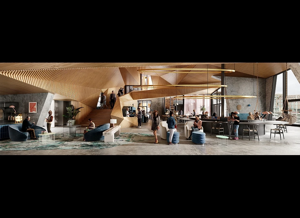 Krijn Taconiskade 1-587 impressiefoto gebouw Jonas' interieur huiskamer (2020)