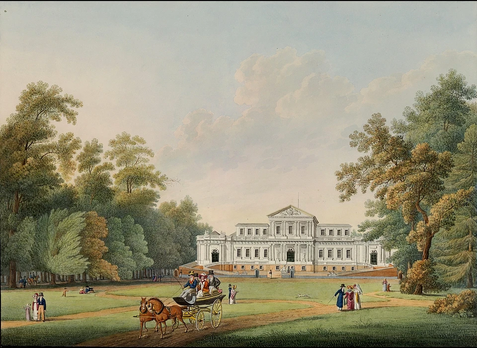 Villa Welgelegen in Haarlem (kopergravure Frederik Christiaan Bierweiler) (1815)