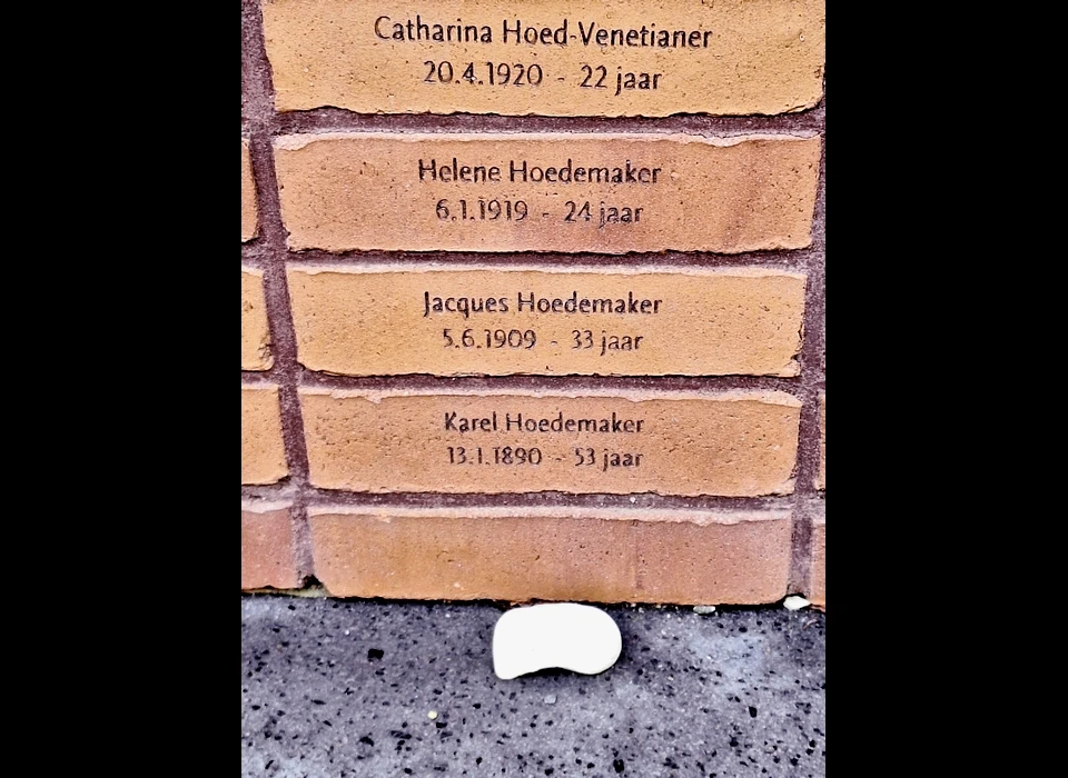 Weesperstraat Nationaal Holocaust Namenmonument detail Hoedemaker (2025)