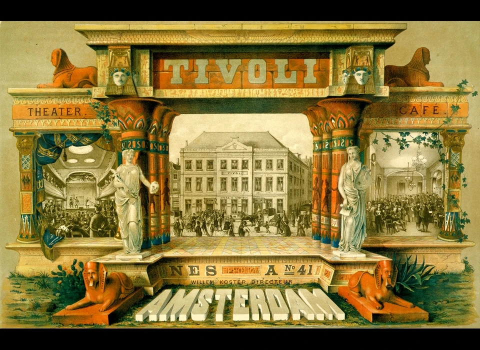 Nes 67-69 Reclameplaat van Theater Tivoli, A41=69 (1868)
