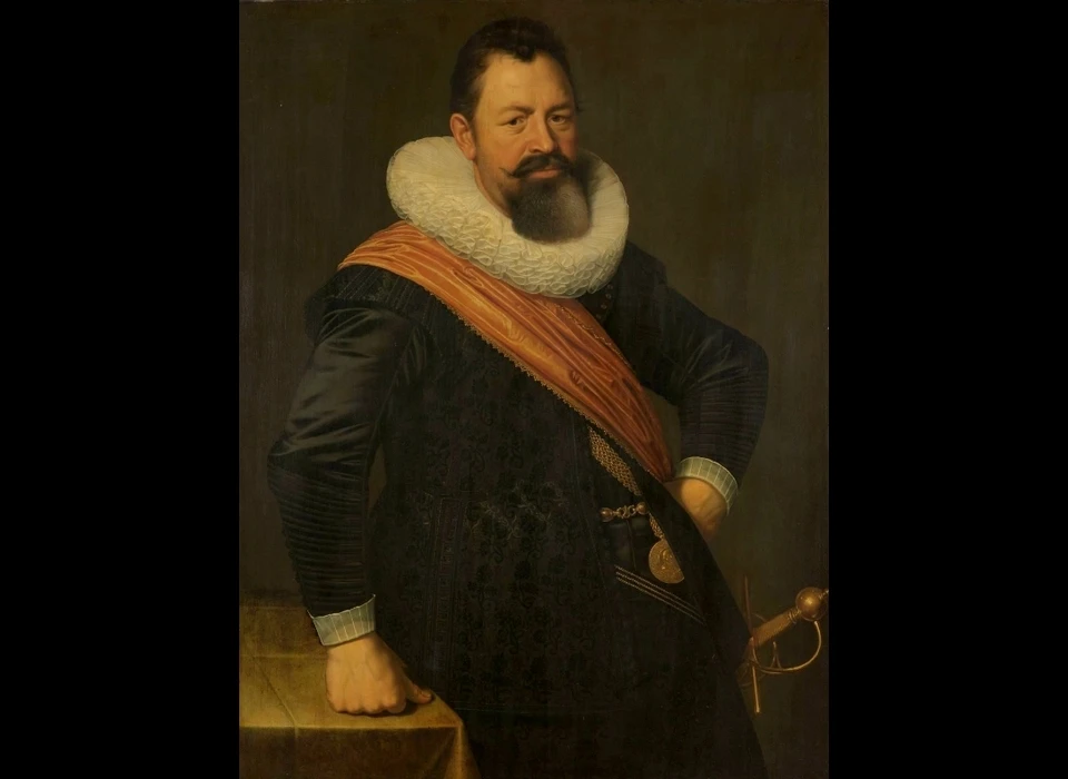 Nes 23 Jochem Hendricksz Swartenhont (1566-1627) schilderij van Nicolaes Eliasz. Pickenoy (1627)
