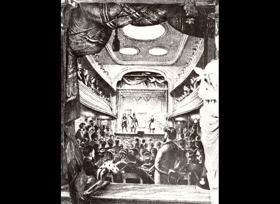 Nes 67 Tivoli zaal met publiek (ca.1890)