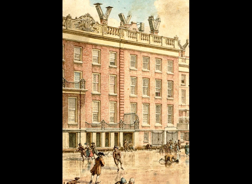 Nieuwe Doelenstraat 16-18 achtergevel aan de Amstel (Jacob Cats 1741-1799), 1783)