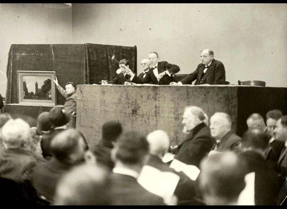 Nieuwe Doelenstraat 16-18 Veiling van schilderijen uit de collectie-Six (1928)