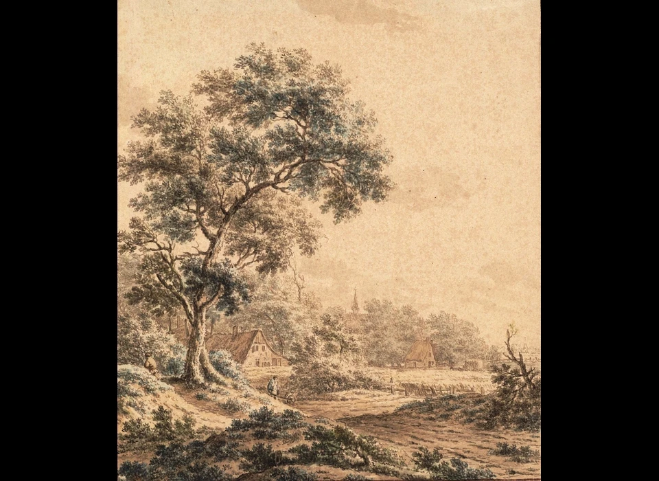 Nieuwe Doelenstraat 16 ontwerp voor een geschilderd behangsel voor Jacob Hop (Jacob Cats (1741-1799), 1768)