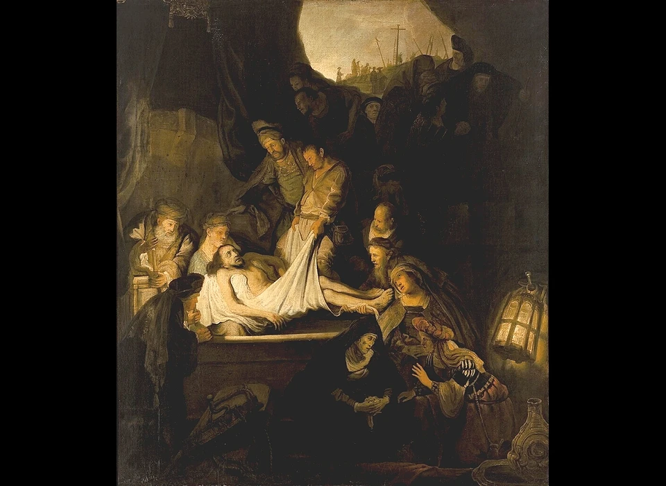 3 van serie van 5 schilderijen voor stadhouder Frederik Hendrik, Graflegging (Rembrandt van Rijn, 1635)