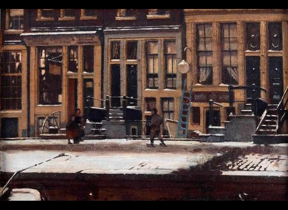 Oude Waal 32-33-34 ondergevels (schilderij Willem Witsen) (1912)