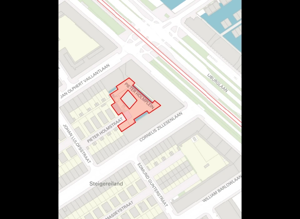 Pieter Holmplein op de plattegrond