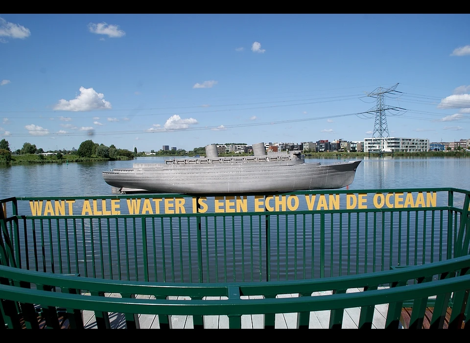 Paul Hufkade ponton Floating Poetry Room 'De Nieuw Amsterdam' door Henk Brandwijk (2020)