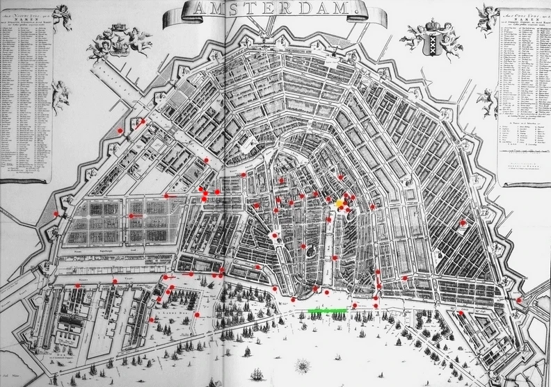 plattegrond Amsterdam 1690