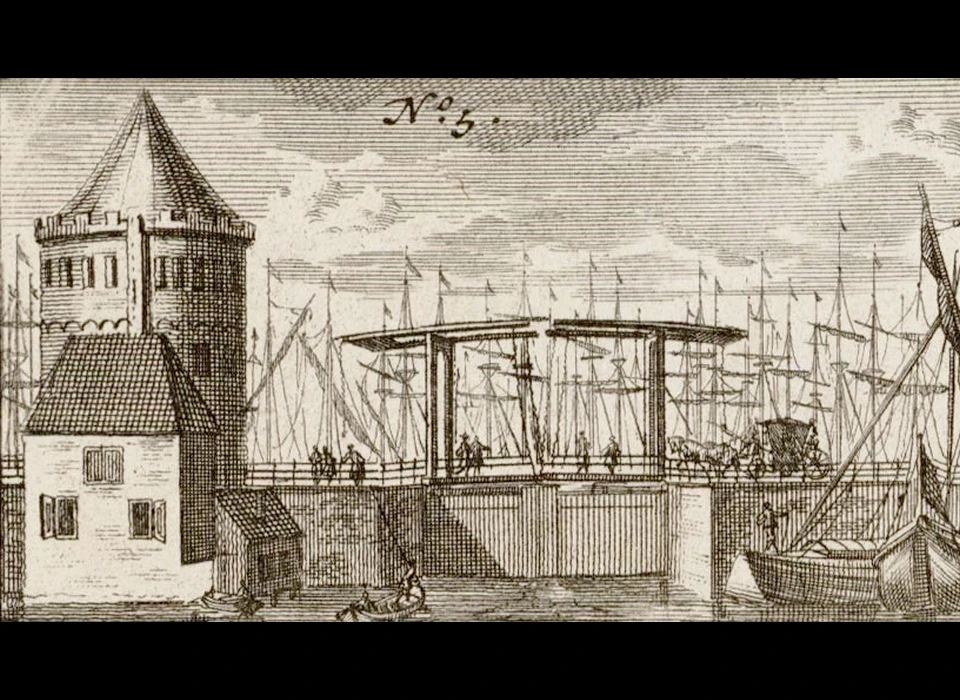 Prins Hendrikkade 94-95 Schreierstoren en Houttelderskantoor (Jacobus Verheyden, 1723)