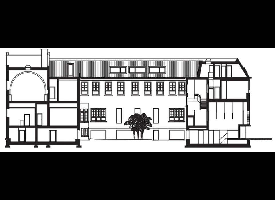 Rijnstraat 115 doorsnede binnenterrein (2020)