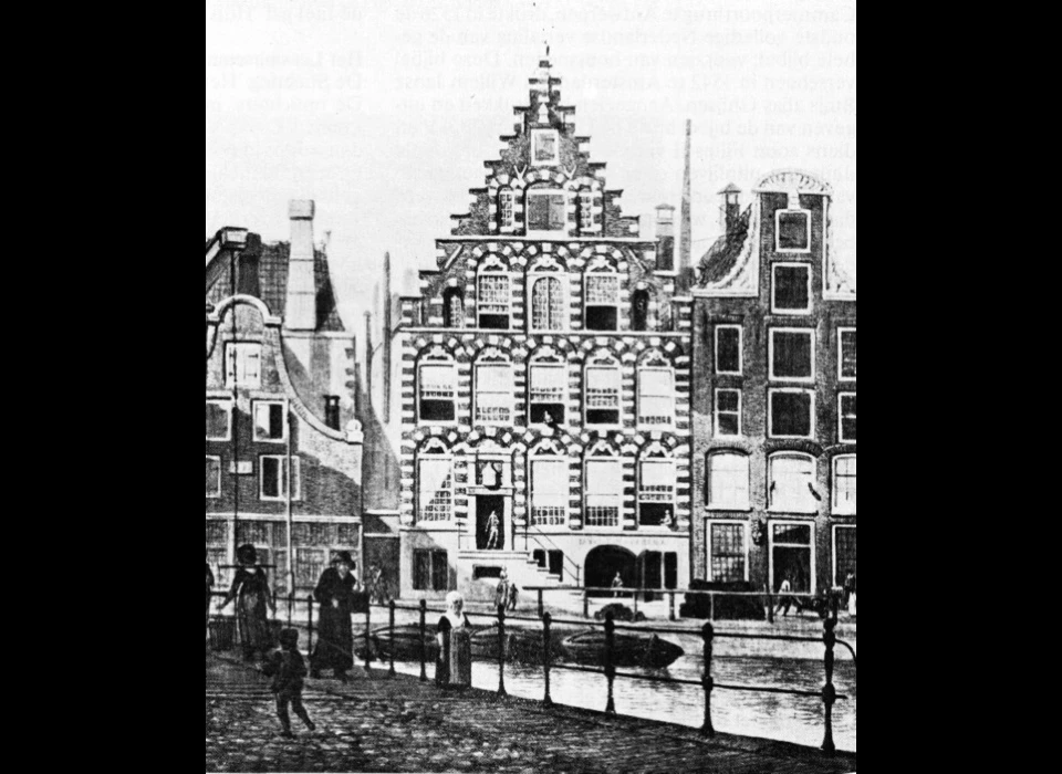 Rokin 102 1820 huis de Keulse Dom kort voor de sloop (tekening J.Jelgershuis)