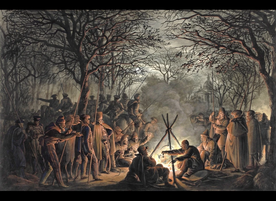 Kozakkenkamp buiten de Muiderpoort (François Joseph Pfeiffer, 1813)