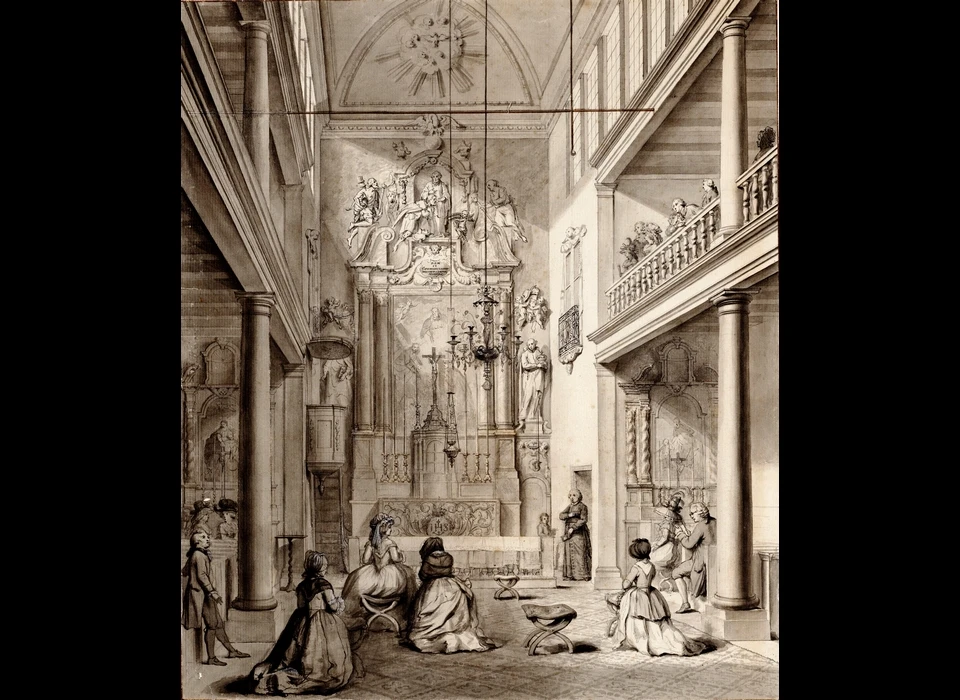 Singel 448 interieur huiskerk De Krijtberg (1788)