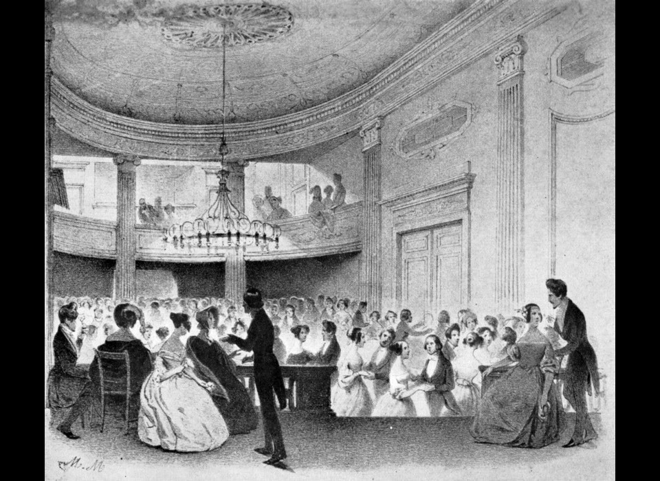 Singel Odeon Muziekzaal circa 1840