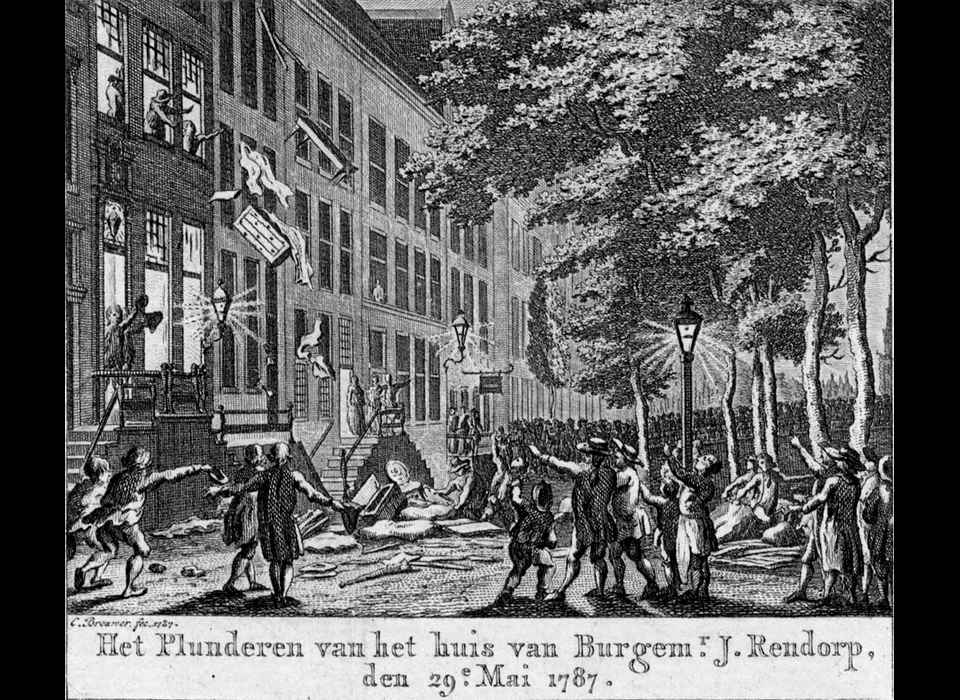 Singel 292 plundering van het huis van burgemeester Joachim Rendorp (1787)