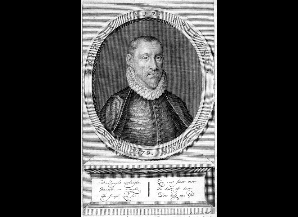 Singel 140-142 Hendrik Laurensz. Spieghel, eigenaar/bewoner vanaf 1600 (1579)