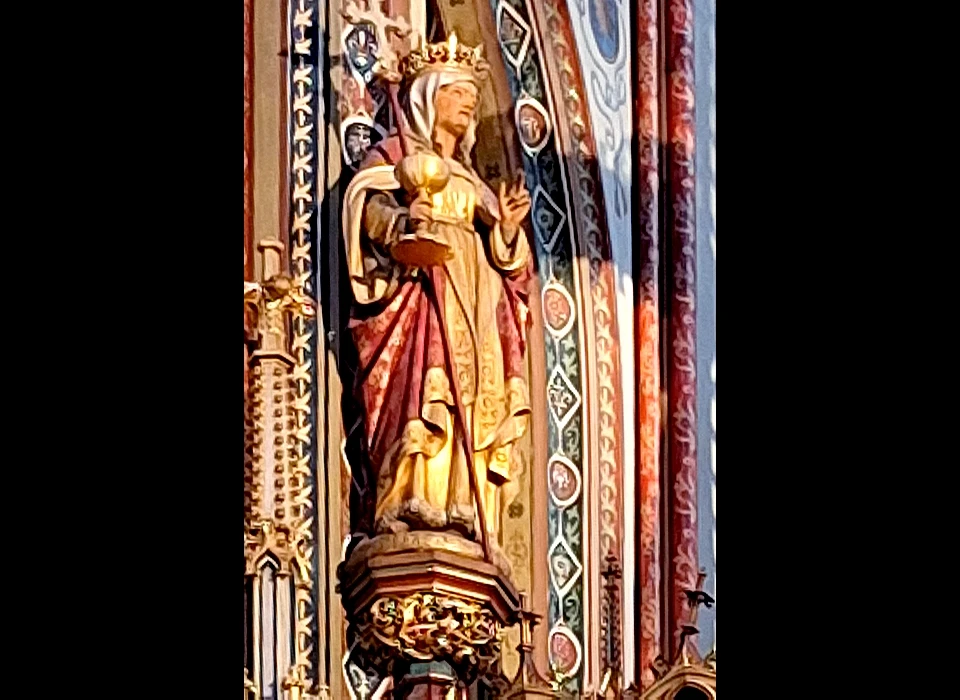 Singel 442-446 Beeld Ecclesia (de kerk, NT) aan Triomfboog (2025)