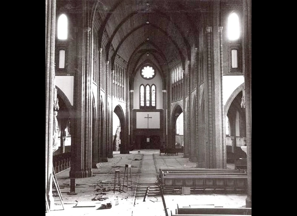 Spaarndammerstraat Maria Magdalenakerk Middenschip afbraak (1965)
