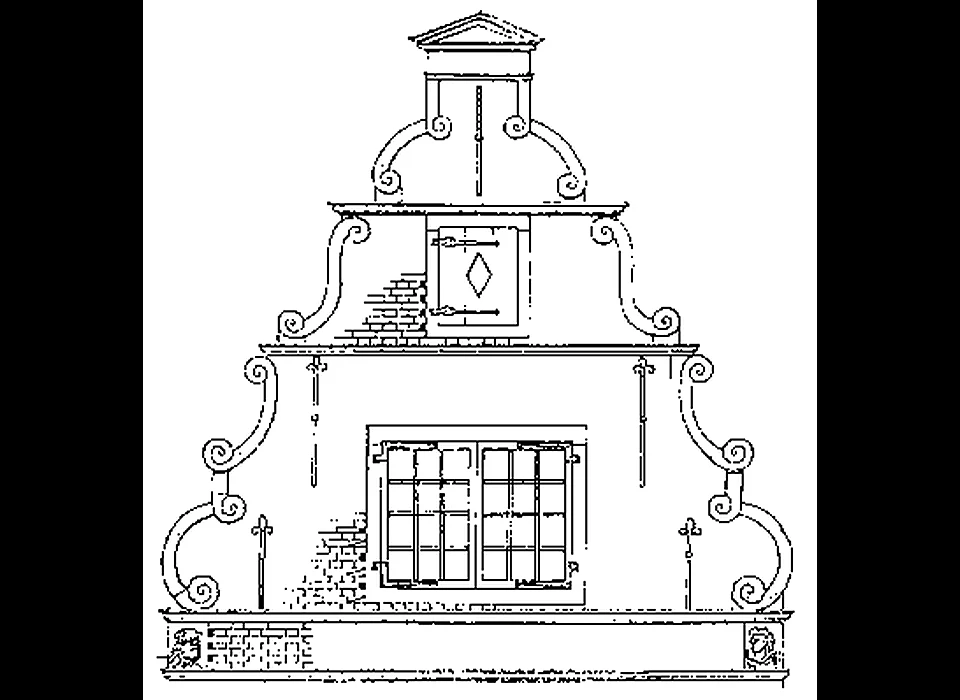 Sint Annenstraat 12 restauratieontwerp door architect Rappange (1995) 