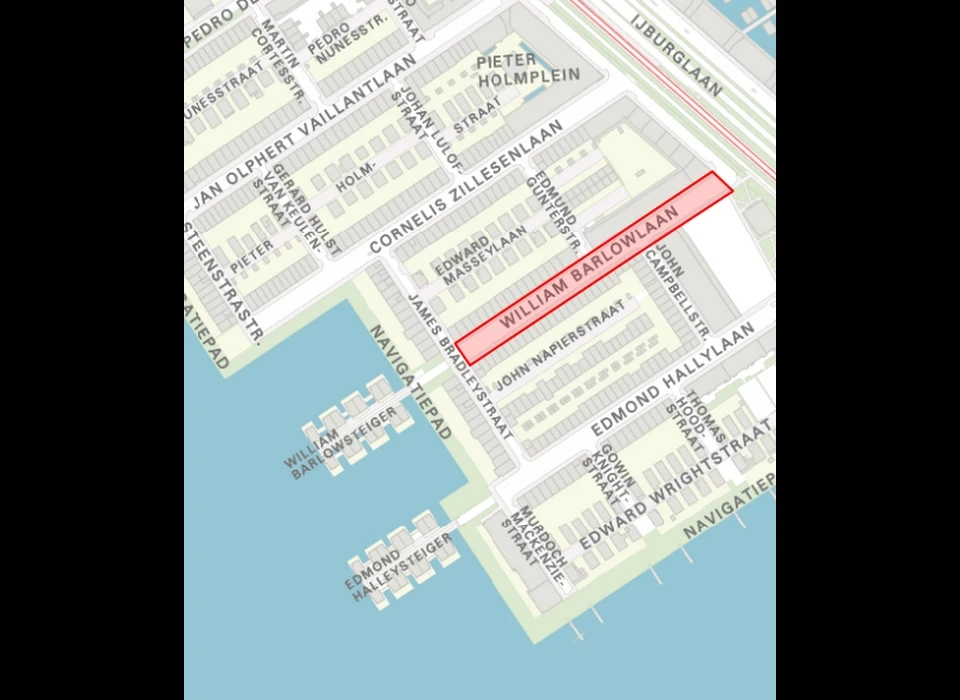 William Barlowlaan op de plattegrond