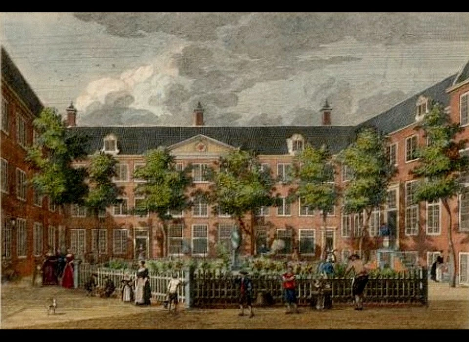 Lauriergracht luthers weeshuis binnenplaats 1780