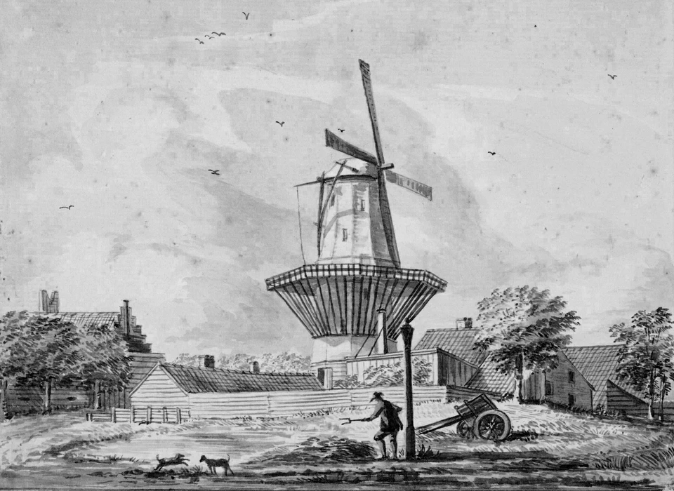 Bolwerk Schinkel met De Roomolen (Bartholomeus Barbiers ca.1780)