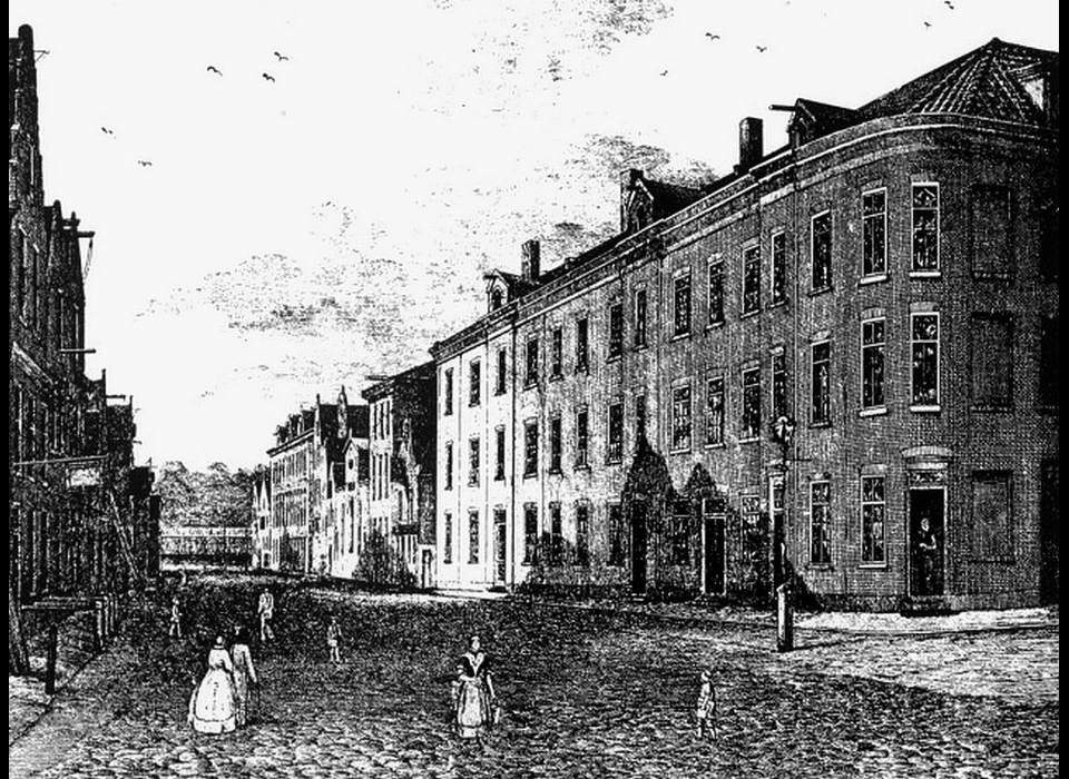 Willemsstraat na de demping (ca.1860)