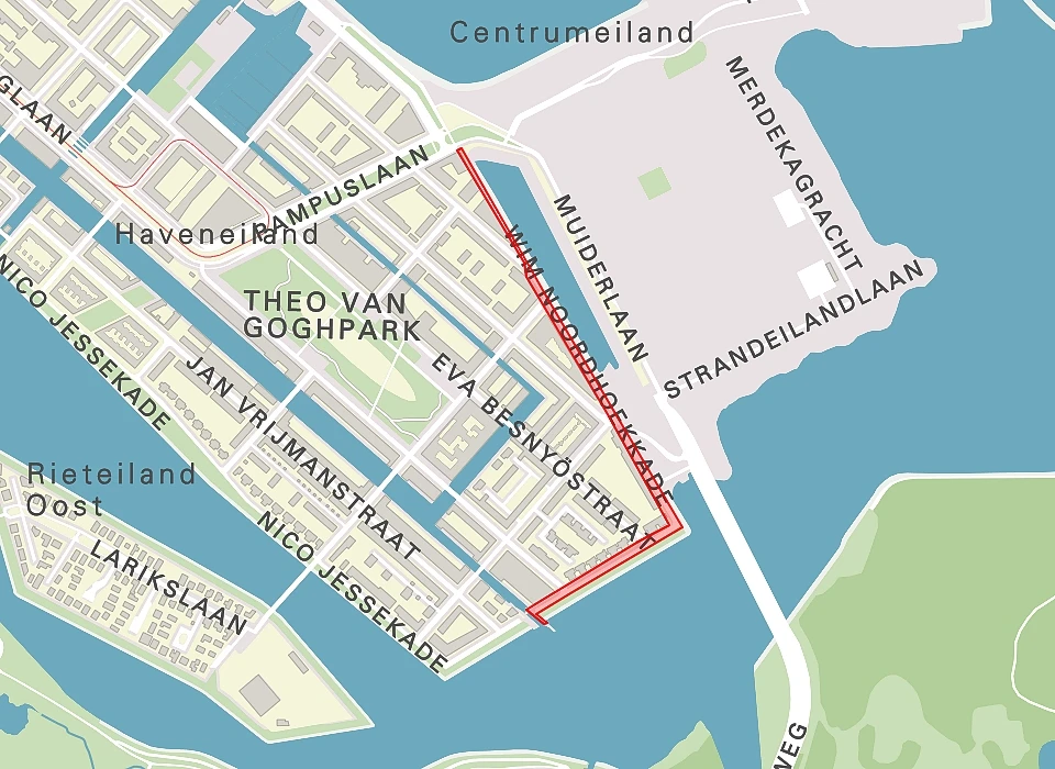 Wim Noordhoekkade op de plattegrond